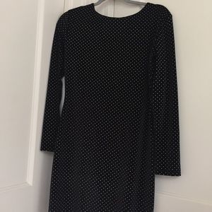 Free People black velvet studded body con dress
